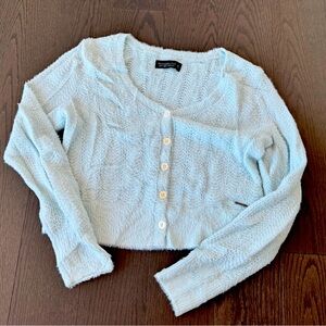 abercrombie light blue knit cardigan